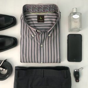 Taylorbyrd | Floral and Stripe Men’s Dress Shirt